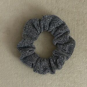 Sparkling Silver Hair Scrunchie
